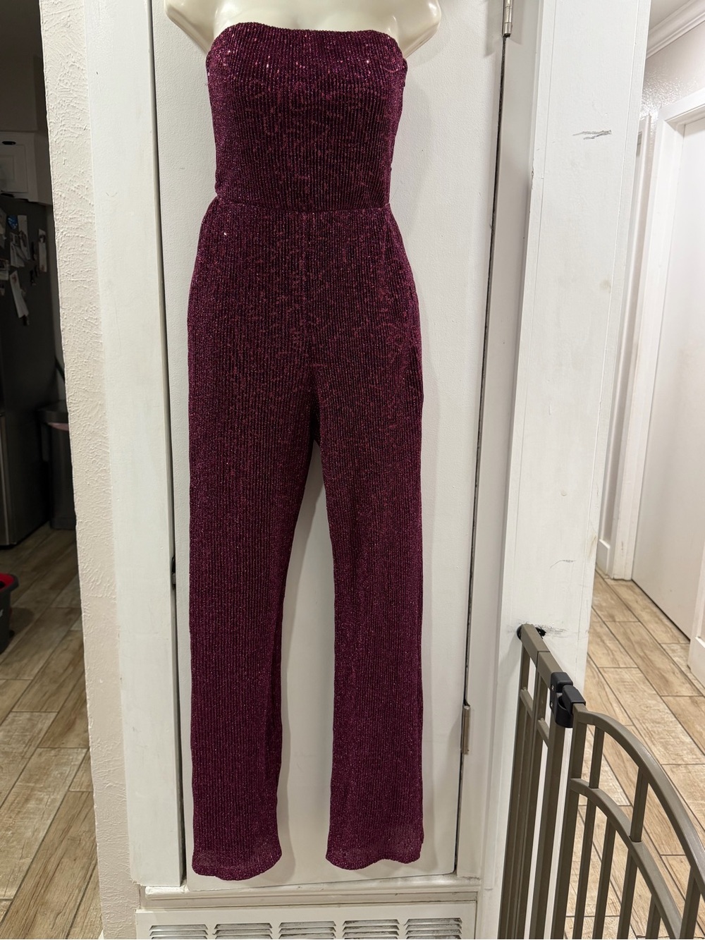 wild fable Strapless Sequin Jumpsuit Small